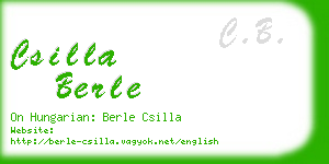 csilla berle business card